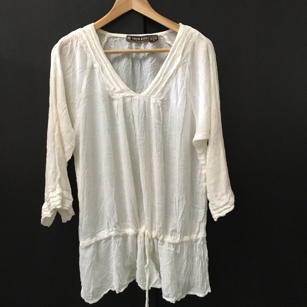 White Summer blouse/ tunic